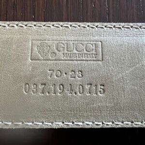 Vintage Gucci leather sage belt women’s size small, Italy